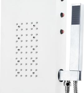 Sprchový panel set - hliníkový - bílý | 20x44x130 cm