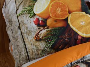 Gipetex Natural Dream 3D italské povlečení 100% bavlna Canella pomeranč & hřebíček - 220x200 / 2x70x90 cm