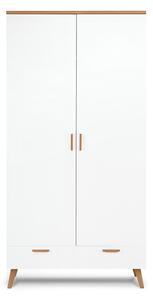 KONSIMO Skříň se zásuvkou FRISK bílá 100 x 195 x 58 cm