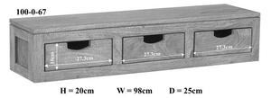 GREY WOOD Visící skříňka 20x98 cm, masivní indický palisandr