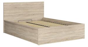 Manželská postel 140 cm BRW Tetrix 8 (dub sonoma) (s roštem) (s úl. prostorem)