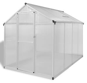 Zpevněný hliníkový skleník s podkladovým rámem 4,6 m²