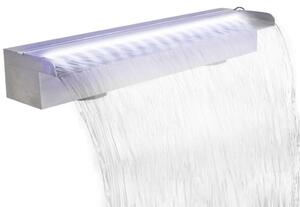 Obdélníková bazénová fontána s LED nerezová ocel 60 cm