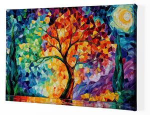 Obraz na plátně - Strom života Katedrála barev FeelHappy.cz Velikost obrazu (šířka x výška): 40 x 30 cm