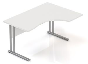 Ergonomický stůl Visio 140 x 100 cm, pravý, bílá