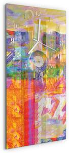Skleněné hodiny vertikální Chaos zsppb-30x60-00086397
