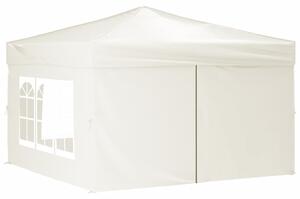 Skládací party stan s bočními stěnami krémový 3 x 3 m
