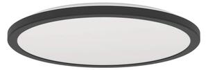 Eglo ZIGBEE 901464 ROVITO-Z - Stropní LED kulaté RGB svítidlo ovládané ovladačem, nebo z mobilní aplikace, LED 18,5W, Ø 39cm, IP44 (Přisazené moderní chytré LED svítidlo v černé barvě s horním RGB světlem)
