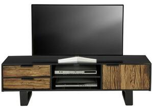 NÍZKÁ KOMODA, starodřevo, přírodní barvy, černá, 150/45/40 cm Ambia Home - TV stolky & komody pod TV