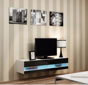 TV stolek VIGO NEW 140 cm | výprodej Barva: Šedý/šedý lesk