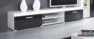 Cama Televizní stolek SAMBA 8, 200 cm Barva: bílá/černá