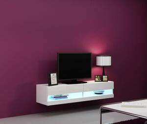 TV stolek VIGO NEW 140 cm | výprodej Barva: Bílá/bílý lesk