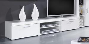 Cama Televizní stolek SAMBA 8, 200 cm Barva: bílá/černá
