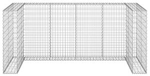 Gabionová zástěna pro popelnice pozinkovaná ocel 254x100x110 cm
