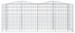 Klenutý gabion vyvýšený záhon 200x50x100 cm pozinkované železo