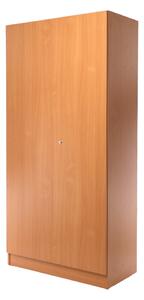 Dřevěná šatní skříň Visio, 90 x 45 x 185 cm, cylindrický zámek, buk
