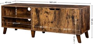 VASAGLE TV stolek Industry - 140x40x50 cm