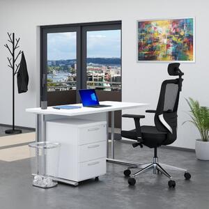 Sestava kancelářského nábytku Visio 1, 140 cm, bílá