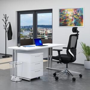 Sestava kancelářského nábytku Visio 1, 160 cm, bílá