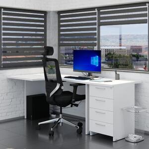 Sestava kancelářského nábytku Visio 3, 160 cm, levá, bílá