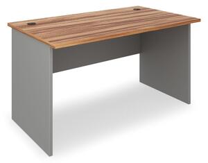 Stůl SimpleOffice 140 x 80 cm, ořech vlašský / šedá