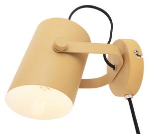 Nástěnná lampa Snazzy žlutá Leitmotiv (Barva - hořčicově žlutá matná, kov)