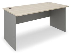 Stůl SimpleOffice 160 x 80 cm, dub světlý / šedá