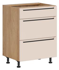 BRW Kuchyně Family Line Iris D2S-60/82-2SFB/B, dub hikora/alhamra mat