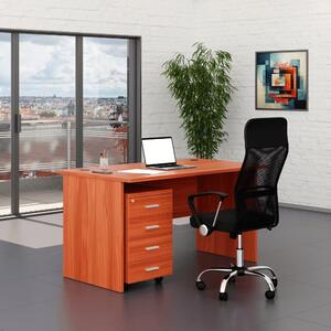 Sestava kancelářského nábytku SimpleOffice 1, 140 cm, třešeň