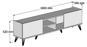 TV stolek/skříňka Emir (Ořech + Černá). 1072296