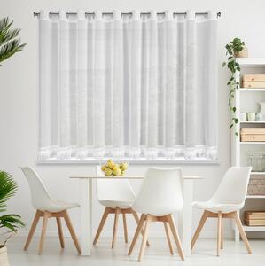 ZÁCLONA NA KROUŽCÍCH KIARA 350X150 CM BÍLÁ