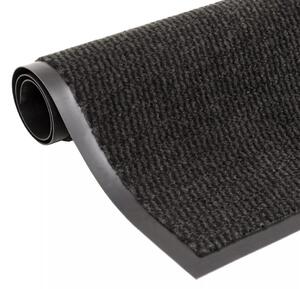 Protiprachová obdélníková rohožka všívaná - černá | 40x60cm