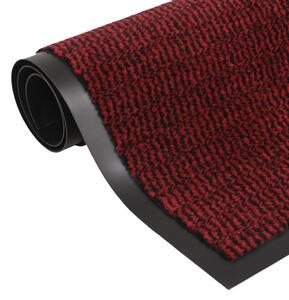 Protiprachová obdélníková rohožka všívaná - červená | 60x90 cm
