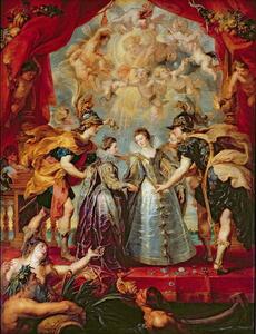 Peter Paul Rubens - Obrazová reprodukce The Medici Cycle: Exchange of the Two Princesses of France and Spain, (30 x 40 cm)