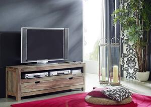 GREY WOOD TV stolek 140x50 cm, masivní indický palisandr