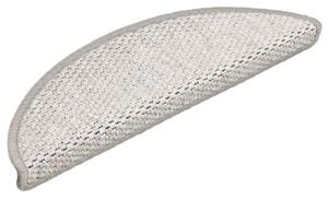Samolepicí nášlapy na schody sisal 15 ks 56 x 17 x 3 cm platina