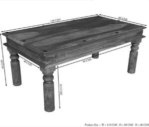 CASTLE Konferenční stolek 110x60 cm, palisandr