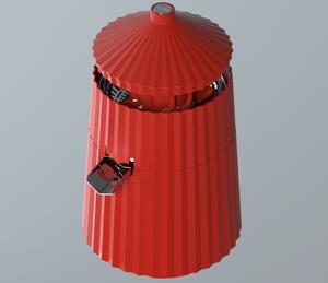 Odšťavňovač Plissé červený Alessi (Barva-červená)