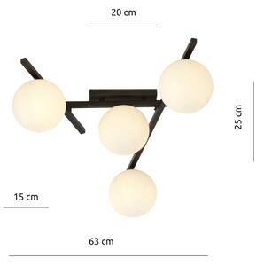 Stropní svítidlo SMART 4xE14/10W/230V černá/bílá