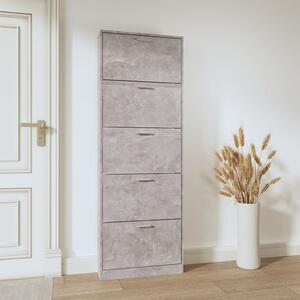 Botník betonově šedý 59 x 17 x 169 cm kompozitní dřevo