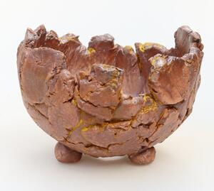 E-bonsai Keramická Skořápka 10 x 10 x 8 cm žlutá