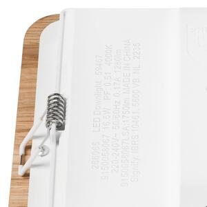 LED Podhledové svítidlo WOODY SPOT LED/17W/230V 3000K dub 18,5x18,5 cm