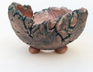 E-bonsai Keramická Skořápka 10,5 x 11 x 7 cm zelená