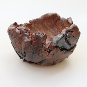E-bonsai Keramická Skořápka 11 x 10 x 6 cm hnědá