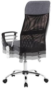 OTOČNÁ ŽIDLE, síťovina, mikrovlákno, šedá, černá Carryhome - Otočné židle