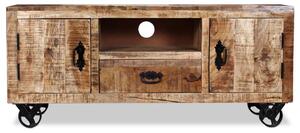 TV stolek Mettung - hrubé mangovníkové dřevo | 120x30x50 cm
