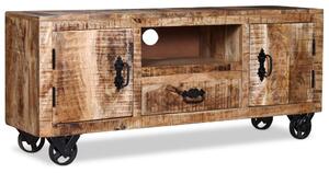 TV stolek Mettung - hrubé mangovníkové dřevo | 120x30x50 cm