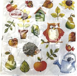 Ubrousky motiv sova 33x33 cm set X20
