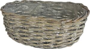 Truhlík proutí ovál 28x15x11 cm s fólií mix barev Barva: Bílá