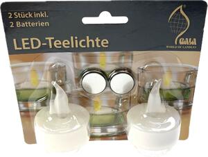 LED svíčky čajové set 2 ks + baterie